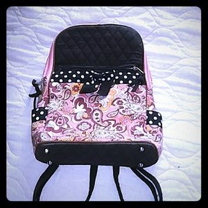 Paisley Print Patterened Backpack Purse